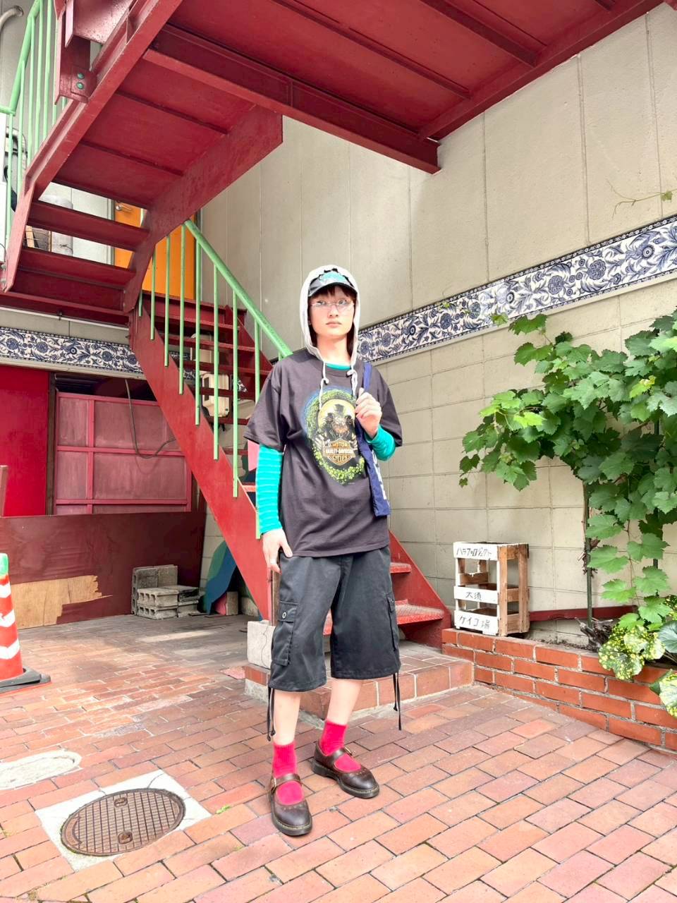 ハーレーTシャツコーディネート