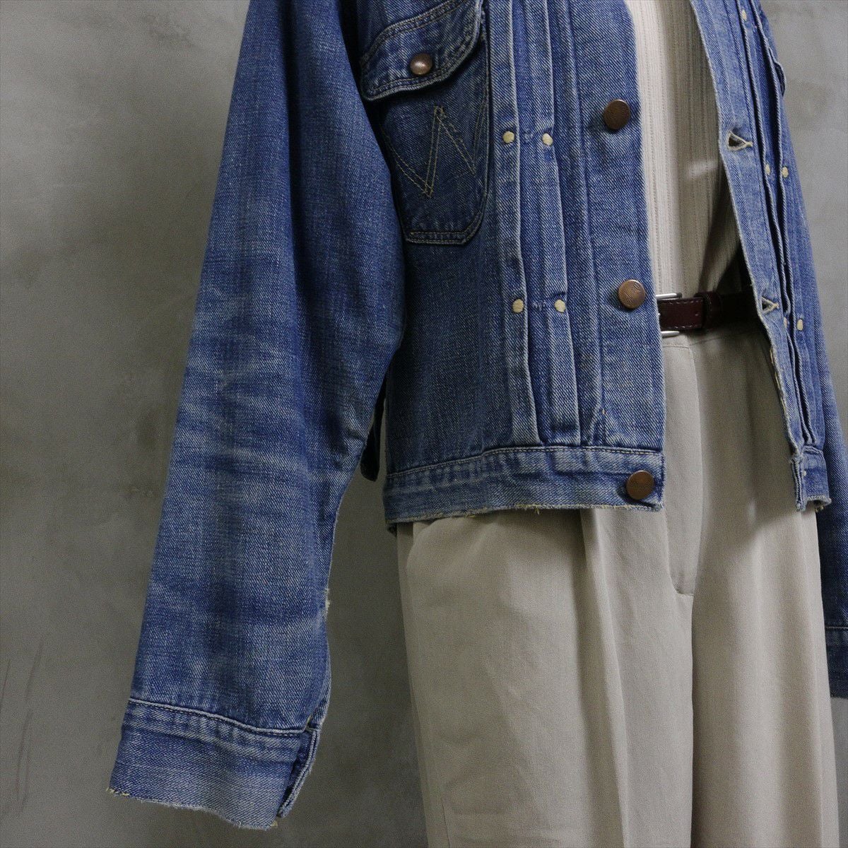 古着 40s VINTAGE Wrangler 111 MJ デニムジャケット 縦ベル