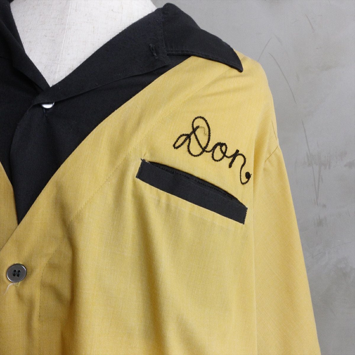 古着 70s VINTAGE ヒルトン Hilton ボーリングシャツ チェーンステッチ