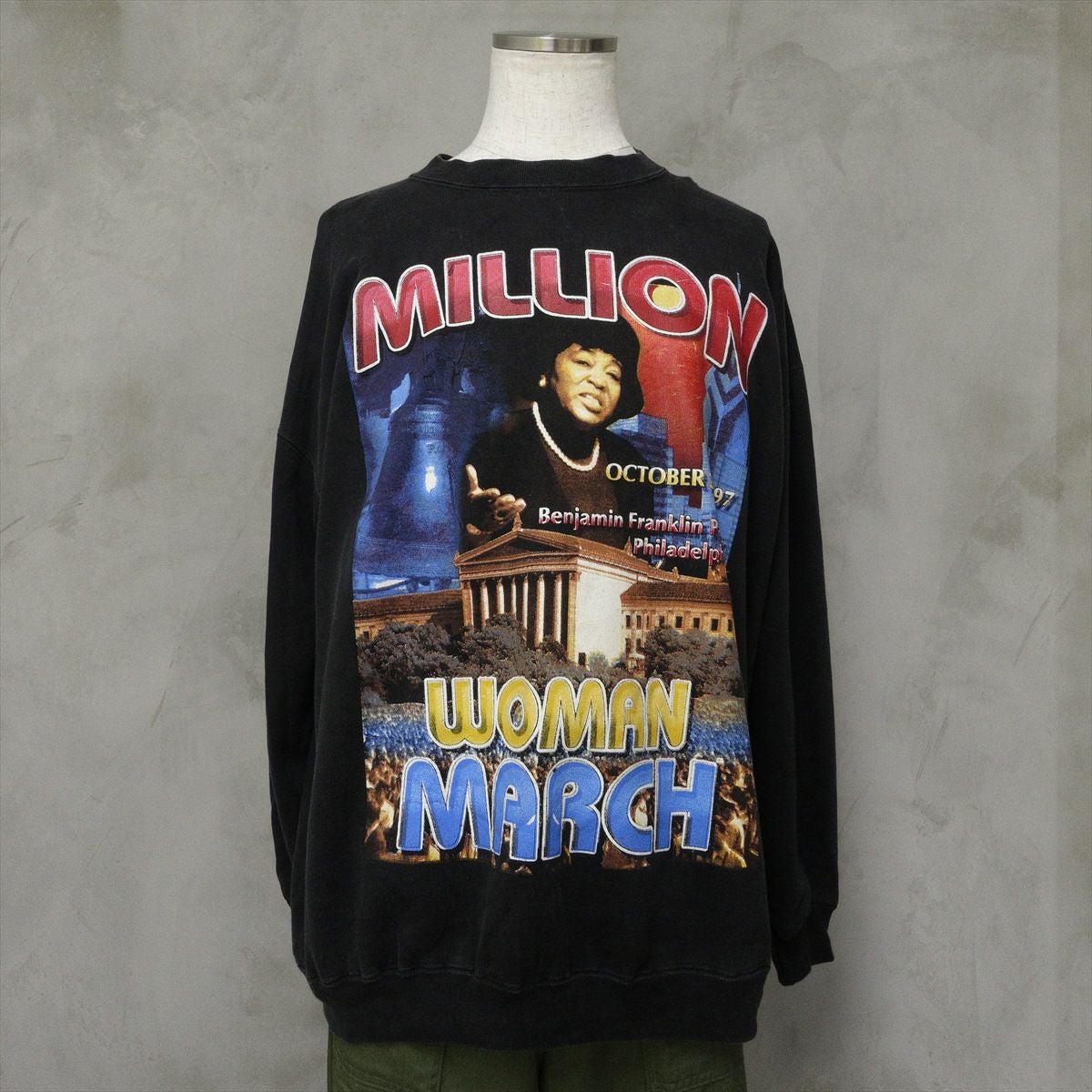 希少 90's MILLION WOMMAN MARCH スウェット XL 古着 90s MILLION WOMAN MARCH スウェット | Flamingo Online 古着屋