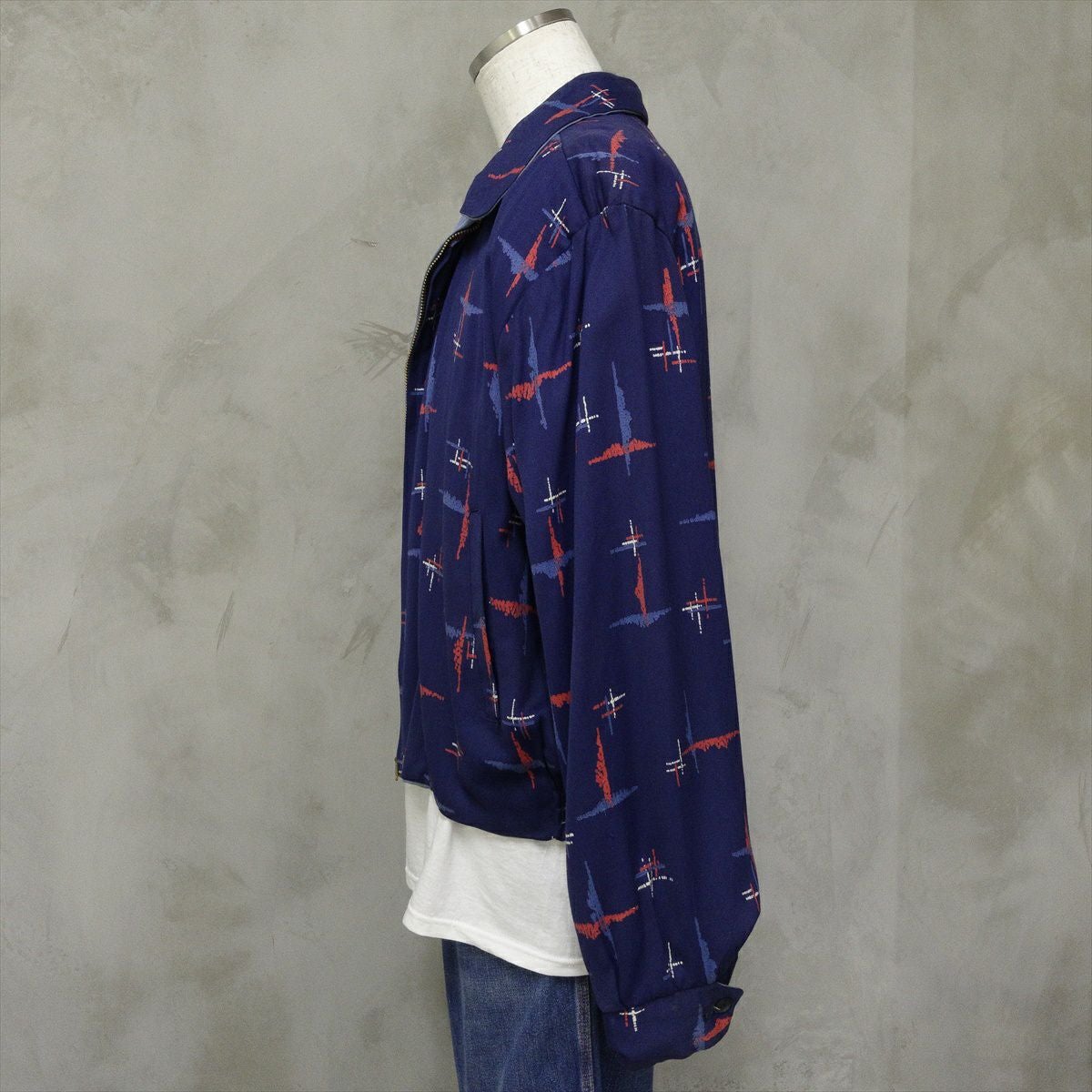 古着 50s VINTAGE ギャバジンジャケット リバーシブル くすみブルー