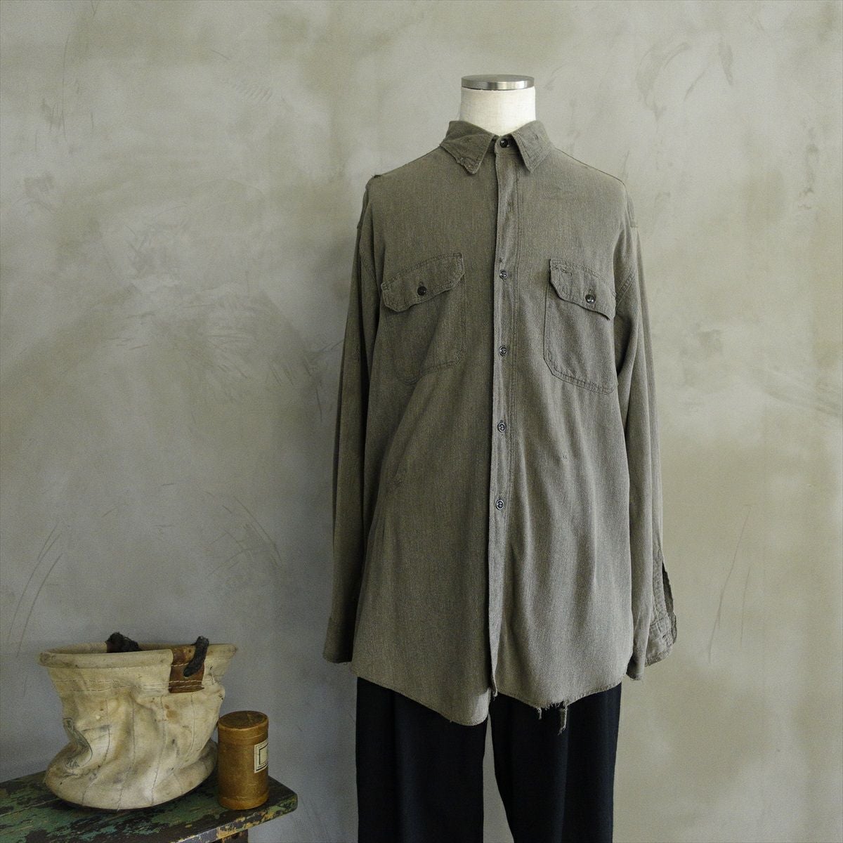 古着 50s VINTAGE ブラックシャンブレーシャツ | Flamingo Online 古着