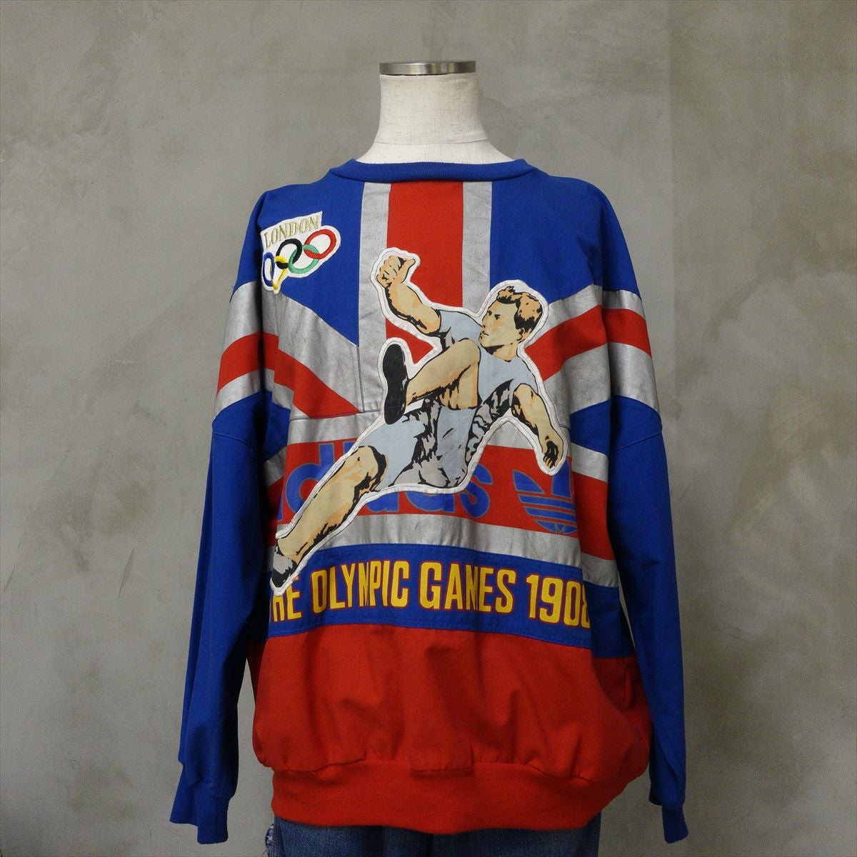 古着 80s アディダス ADIDAS ロンドンオリンピックスウェット