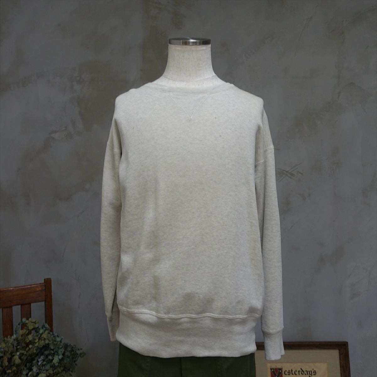 最終価格PENNEYS ヴィンテージスウェット Lサイズ 古着 50s PENNEYS VINTAGE スウェット 前V はめ込み セットイン