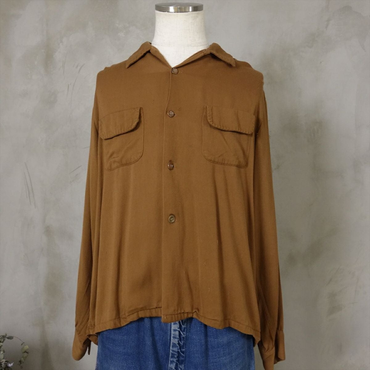 古着 50s ボックス長袖シャツ ピルグリム レーヨン | Flamingo Online