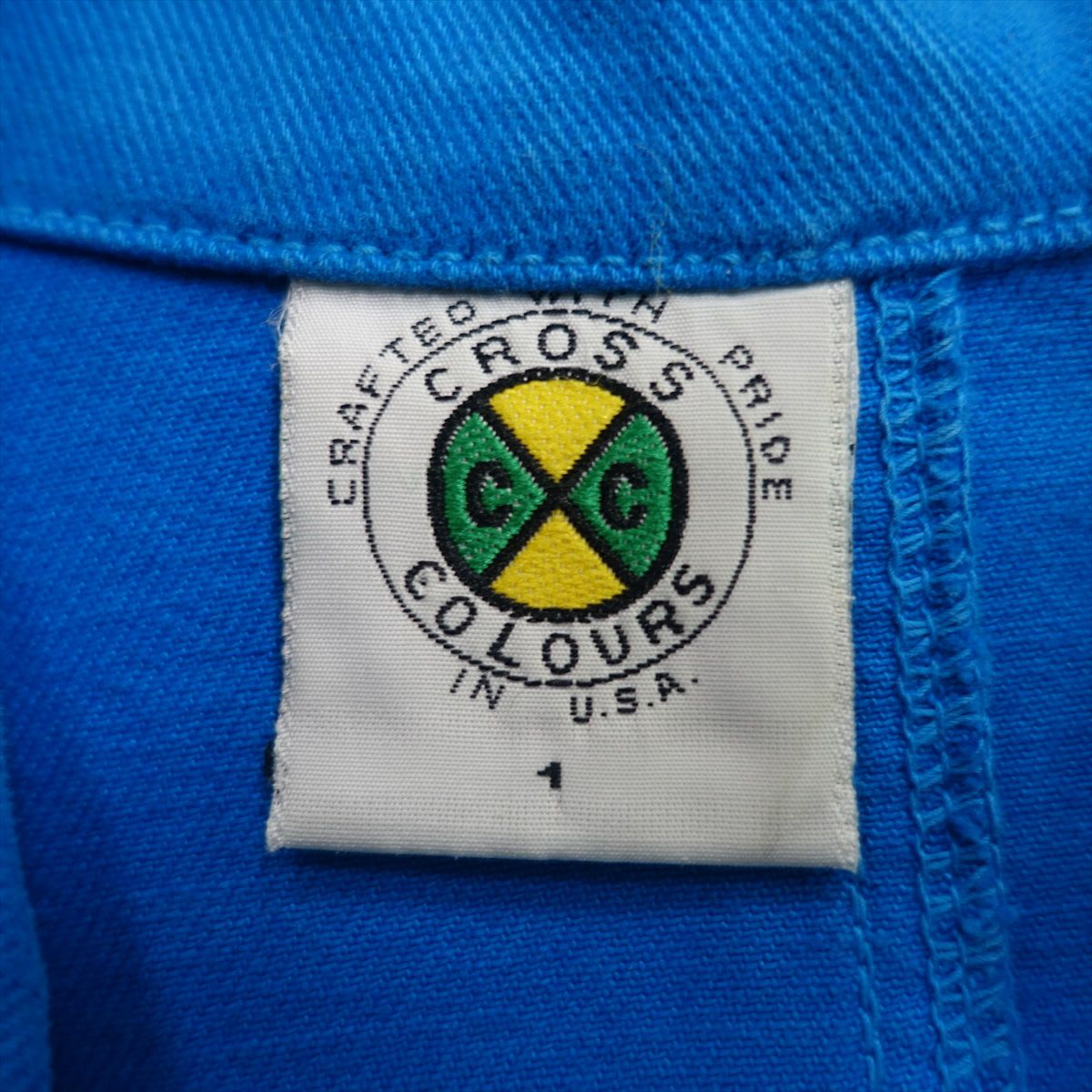 古着 90s クロスカラーズ CROSS COLOURS カラーデニムジャケット