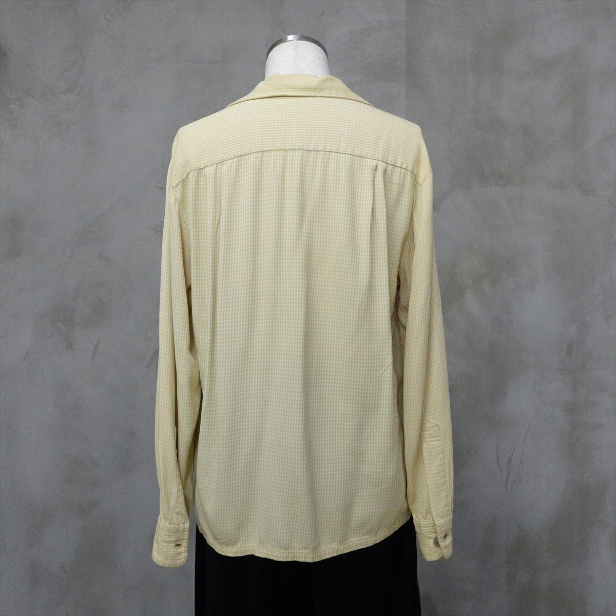 古着 70s VINTAGE ヴィンテージ レーヨンシャツ check 開襟 ボックス