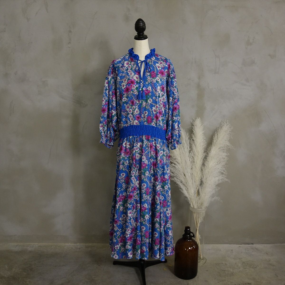 diane freis 風　ワンピース　ダイアンフレイス　vintage 古着 古着 80s ダイアンフレイス dianefreis 花柄ワンピース | Flamingo