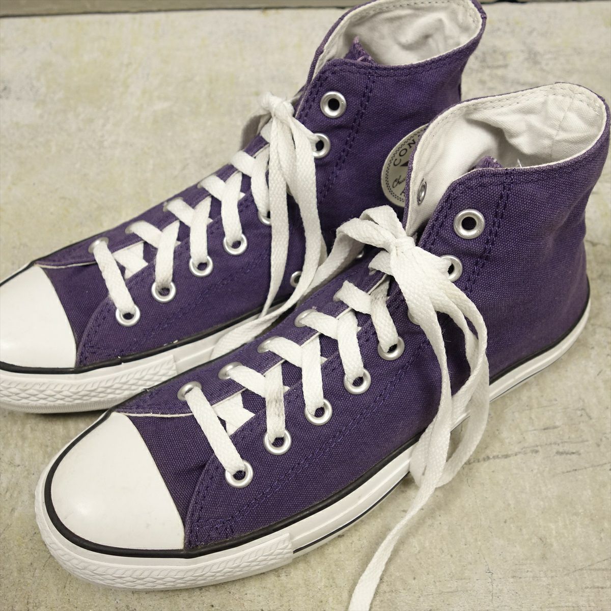 CONVERSE ハイカット安全靴 ホワイト/ブラック/パープル コンバース CONVERSE ALL STAR (R) HI / オールスター (R) HI （ブルー