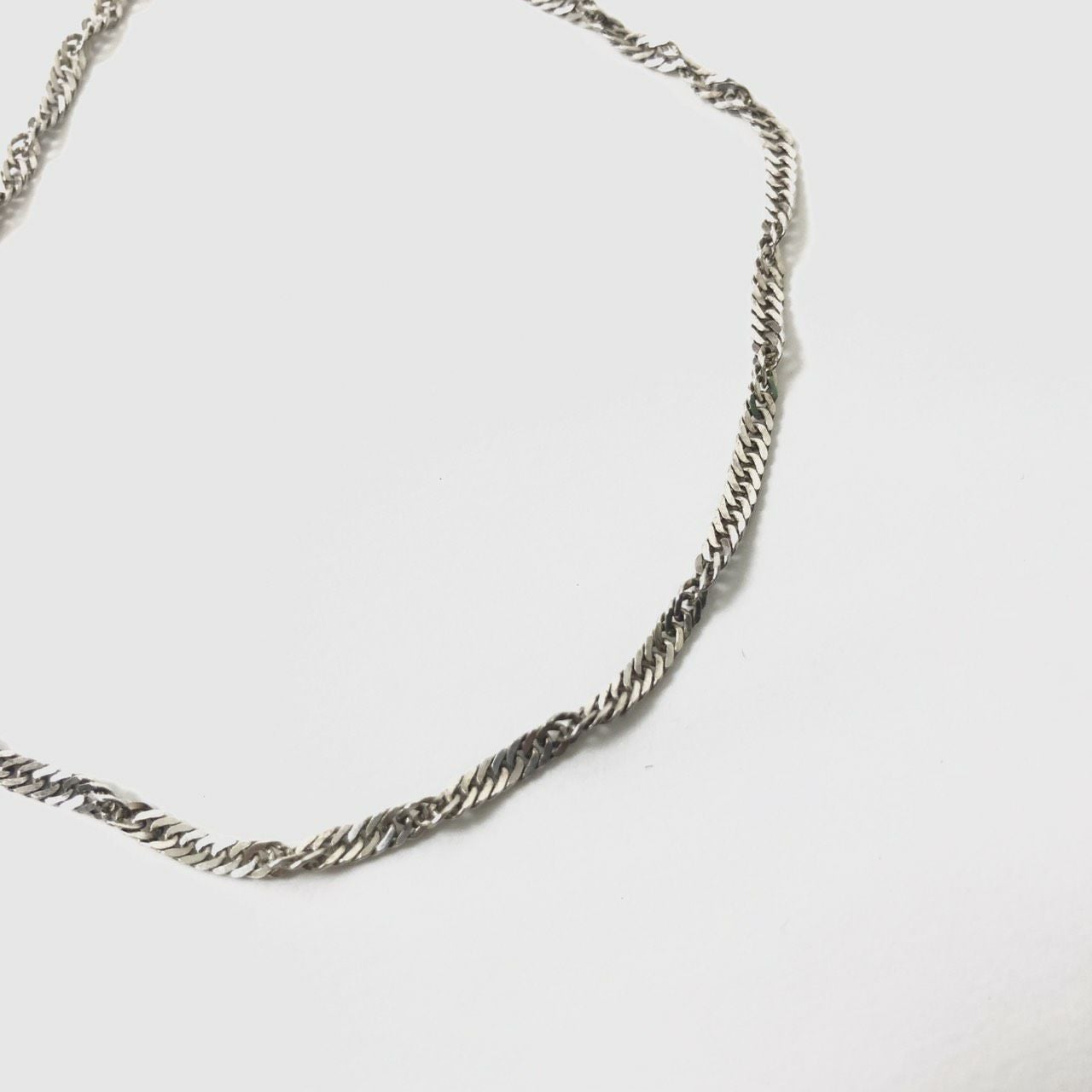 イタリアヴィンテージ シルバー ツイストチェーン ブレスレット ITALY925 USED Silver925 イタリア製 ツイスト シンプルチェーン ブレスレット