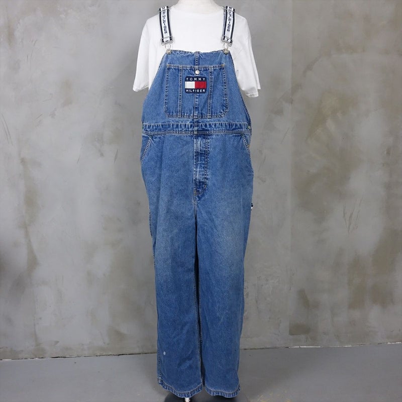 古着 トミーヒルフィガー TOMMY HILFIGER デニムオーバーオール 