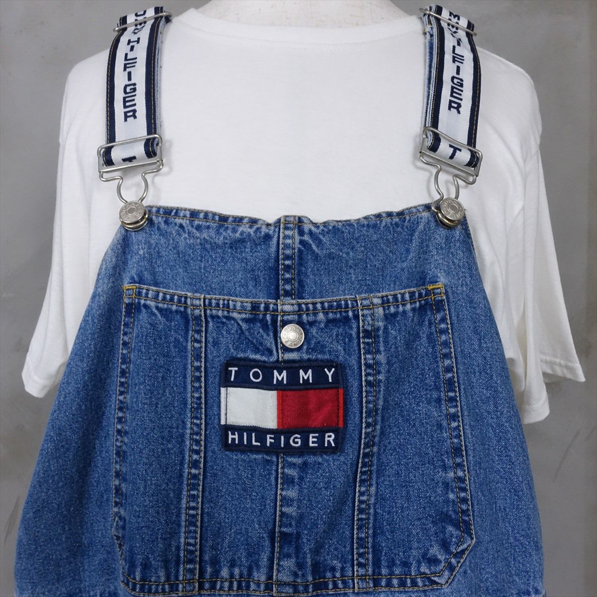 古着 トミーヒルフィガー TOMMY HILFIGER デニムオーバーオール