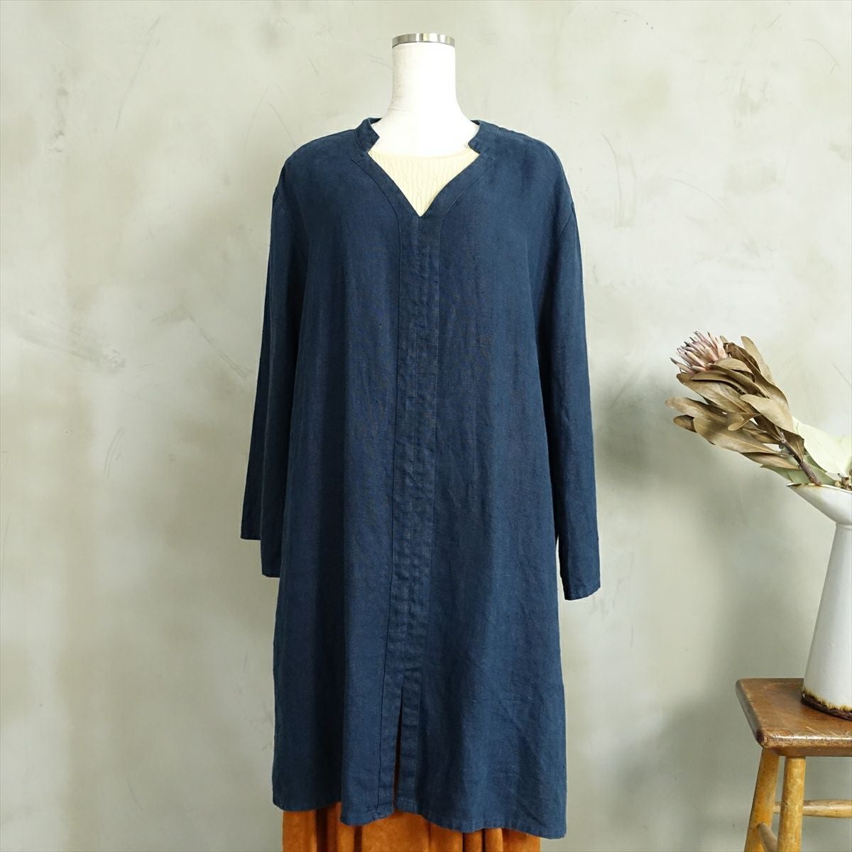 古着 フラックス FLAX プルオーバー型 リネンブラウス | Flamingo
