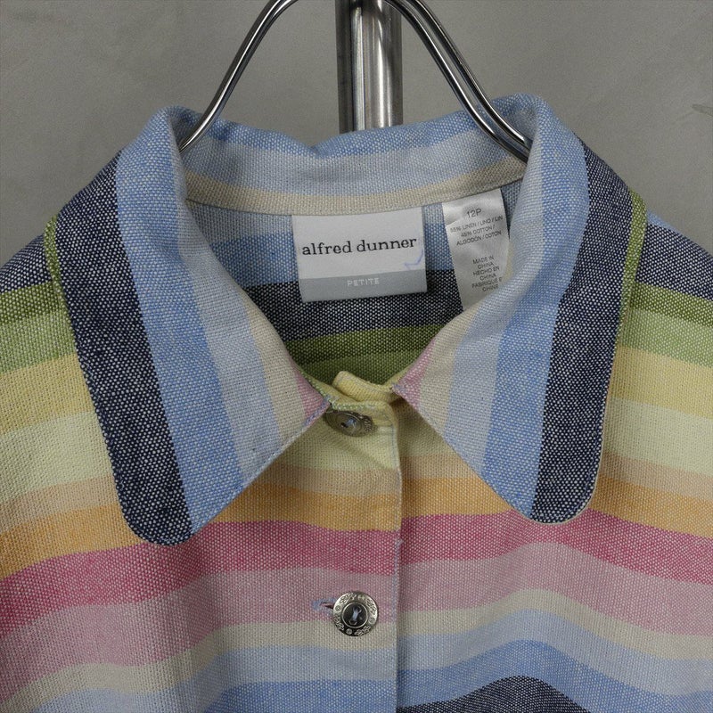 古着 alfred dunner ボーダー コットンジャケット 古着屋フラミンゴ オンラインショップ