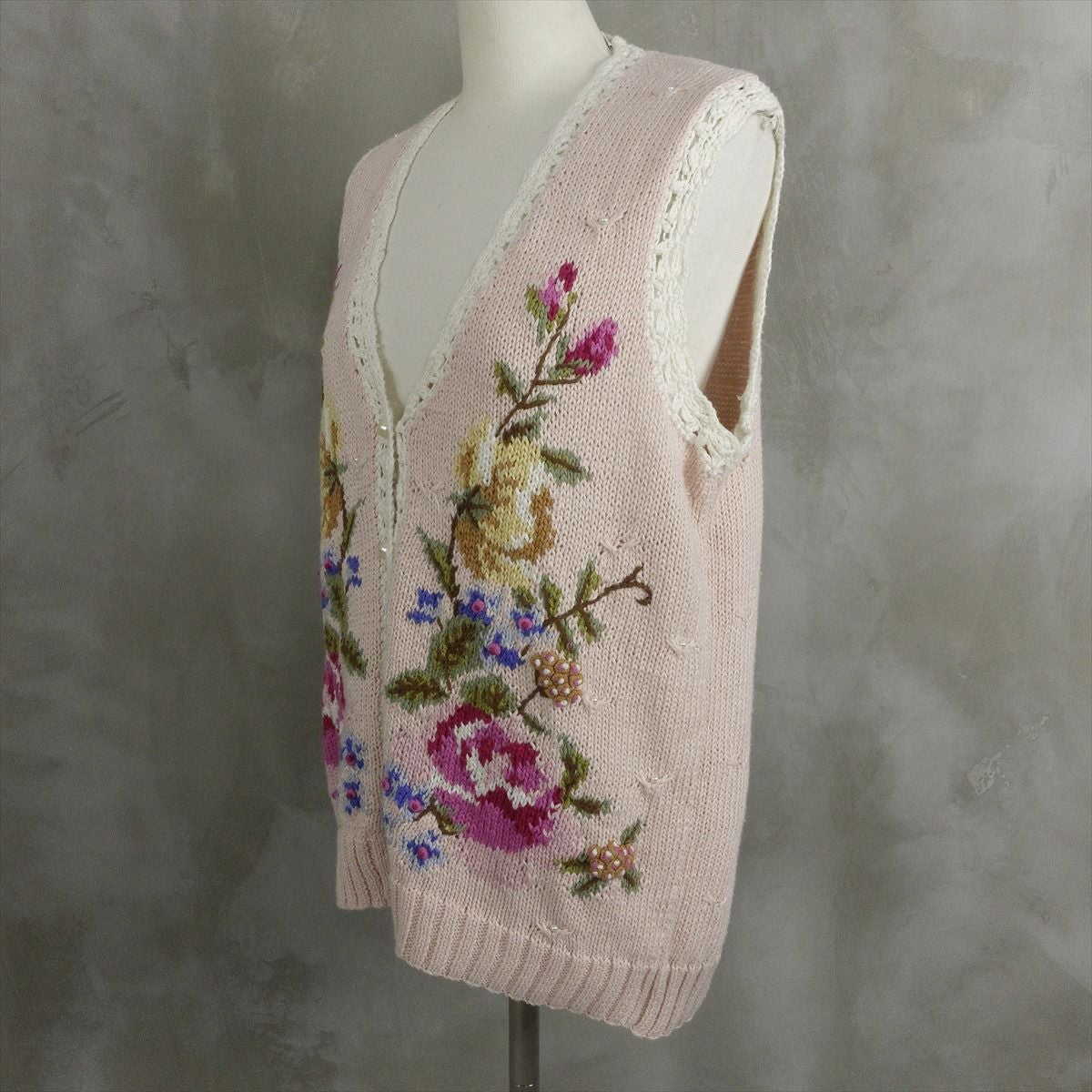 古着 Bechamel 花柄 ニットベスト | Flamingo Online 古着屋フラミンゴ