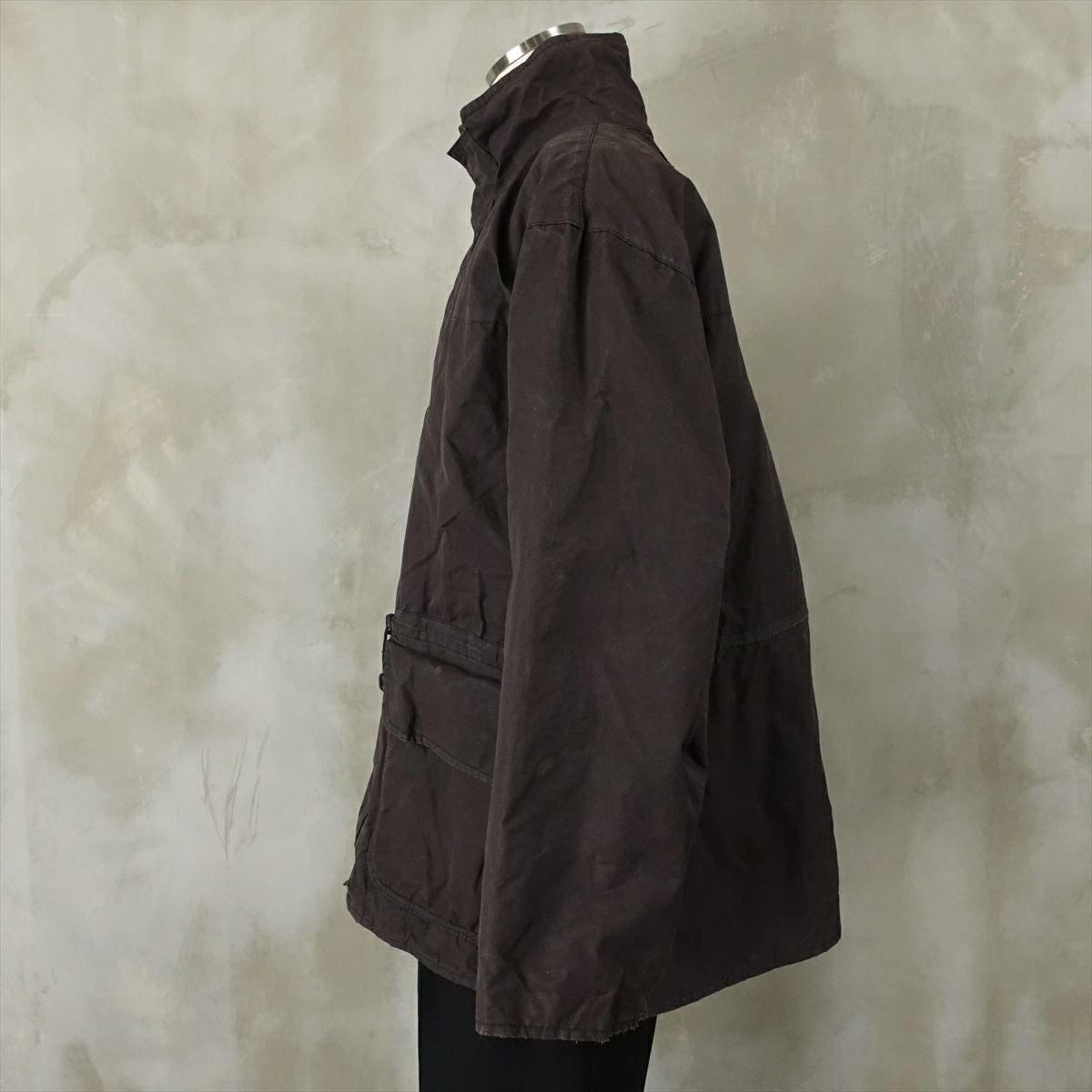 古着 Barbour ノーカラー オイルドジャケット | Flamingo Online 古着