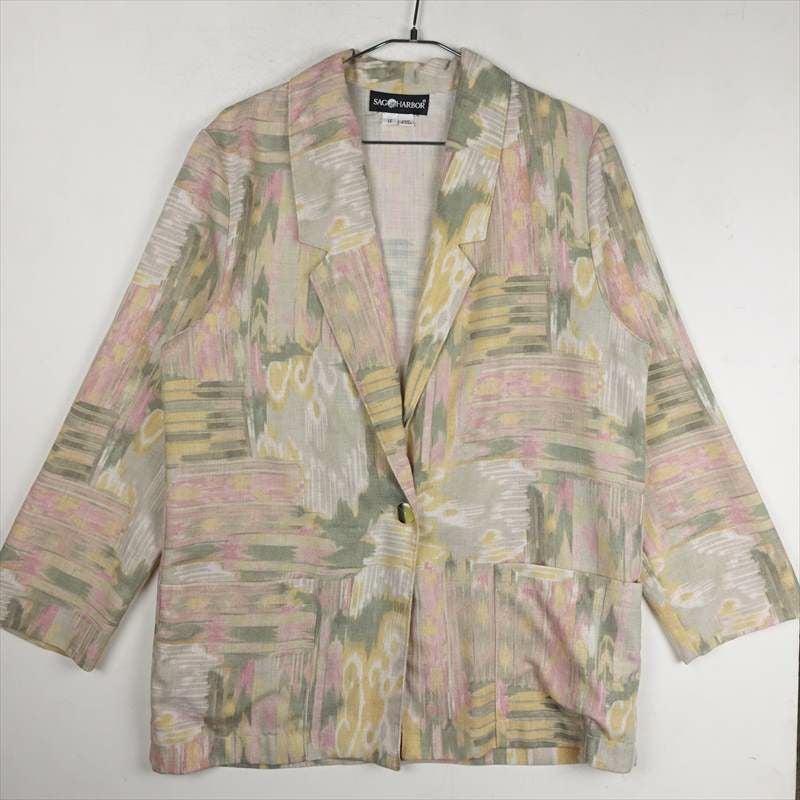 古着 SAG HARBOR 総柄 テーラードジャケット | Flamingo Online 古着屋 