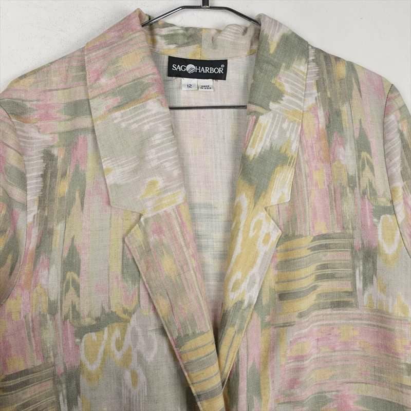 古着 SAG HARBOR 総柄 テーラードジャケット | Flamingo Online 古着屋