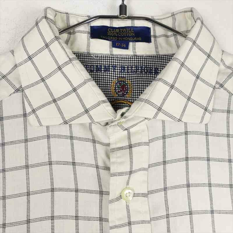 古着 TOMMY HILFIGER ウィンドウペンチェック 長袖クレリックシャツ 