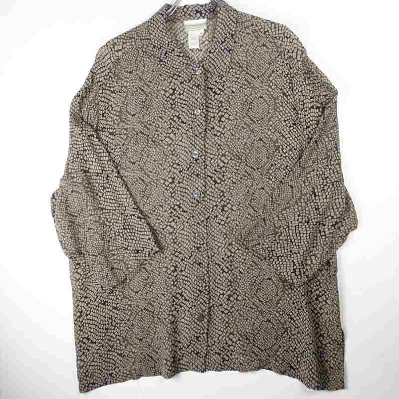 古着のシルクレーヨンシャツ