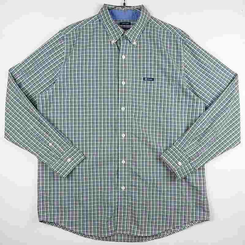 古着の長袖チェックシャツ