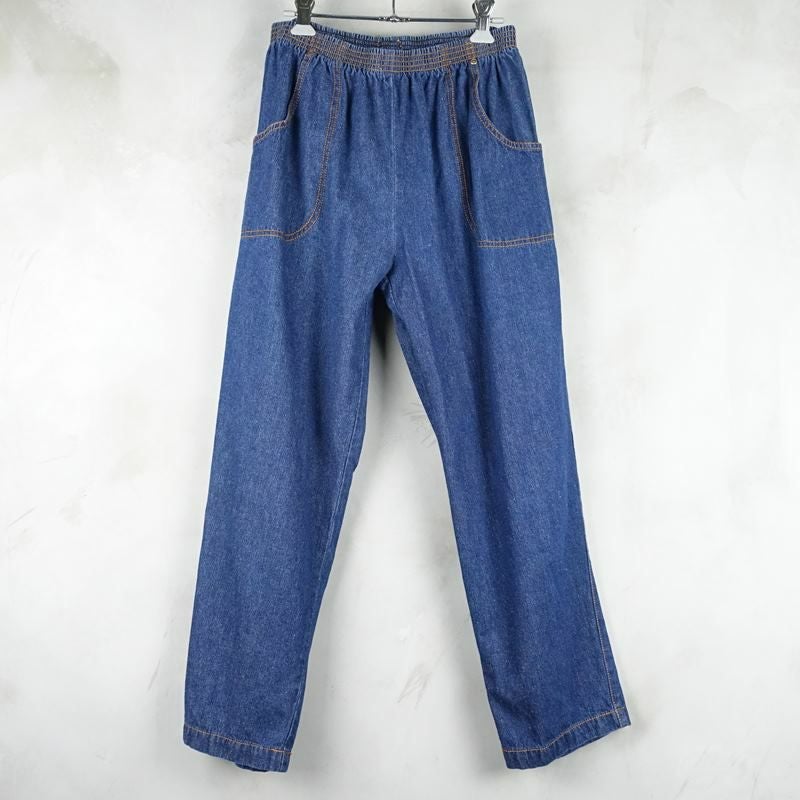 古着のデニムイージーパンツ