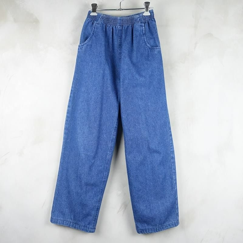古着のデニムイージーパンツ