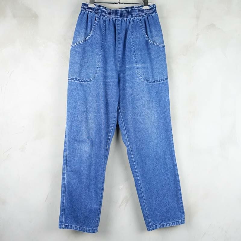 古着のデニムイージーパンツ