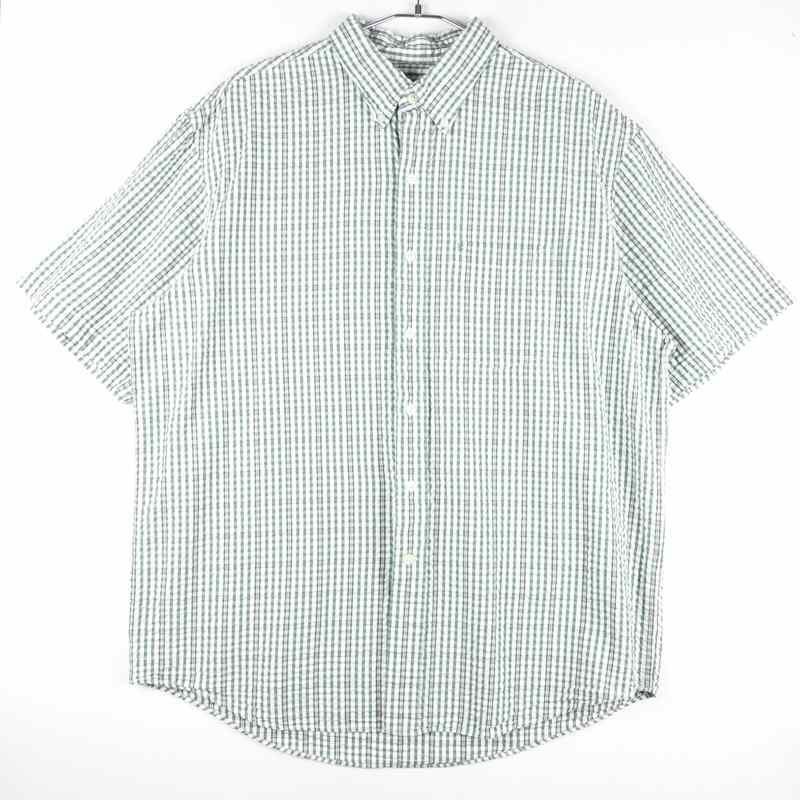 古着のチェック半袖シャツ