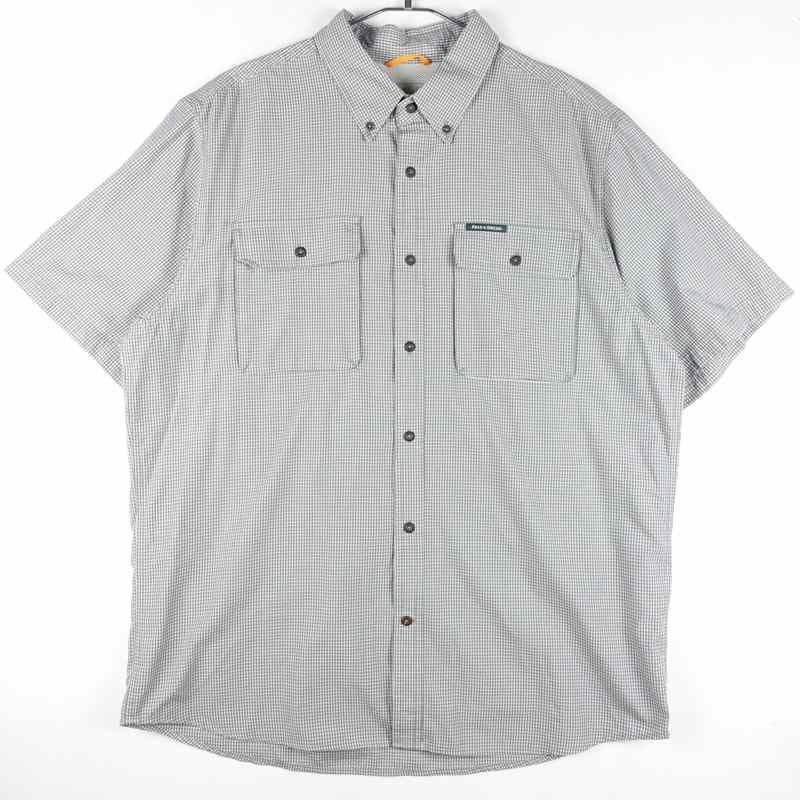 古着のチェック半袖シャツ