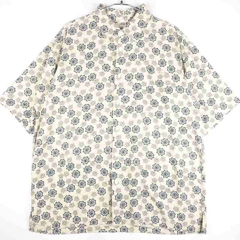 古着のシルク柄シャツ