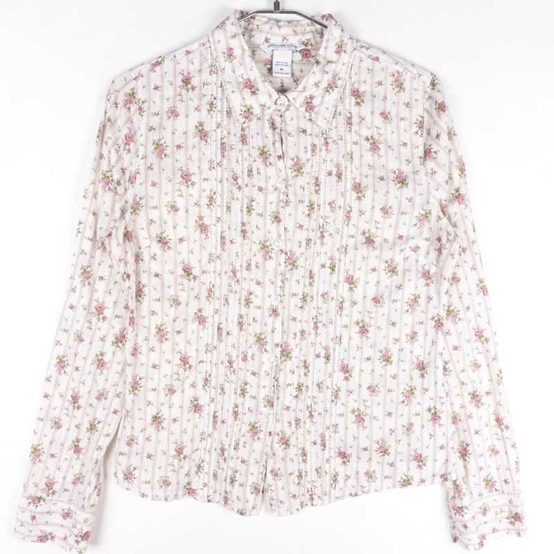 古着の総柄長袖シャツ