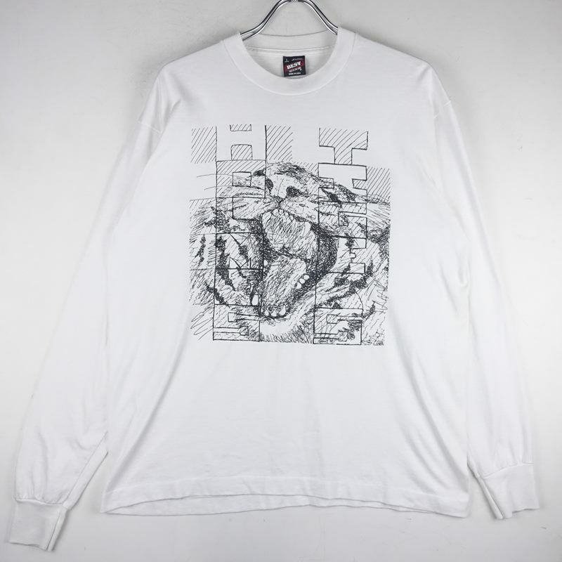 古着のアニマルプリントロンT