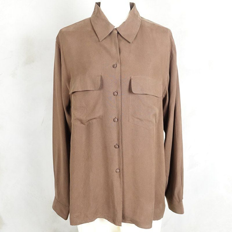 古着の長袖柄シャツ