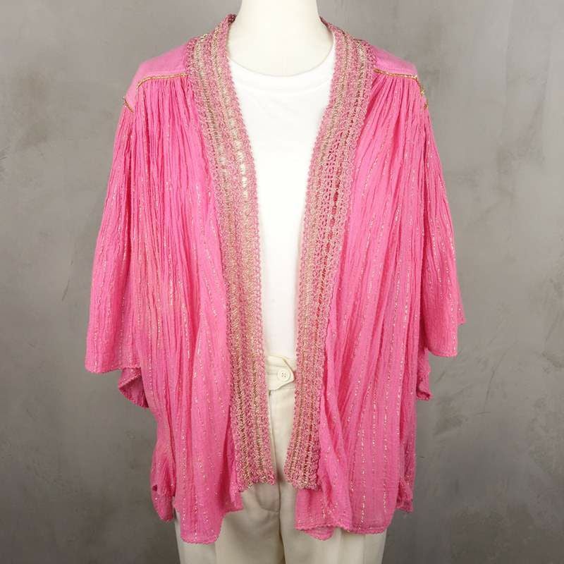 古着の長袖柄シャツ