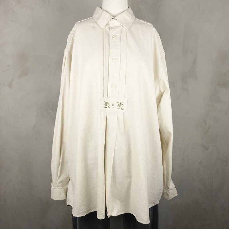 古着の長袖柄シャツ