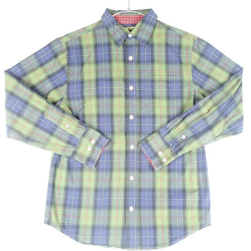 古着のチェック長袖シャツ