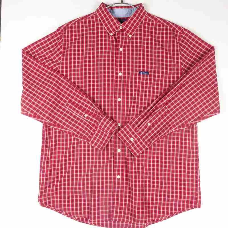 古着のチェック長袖シャツ