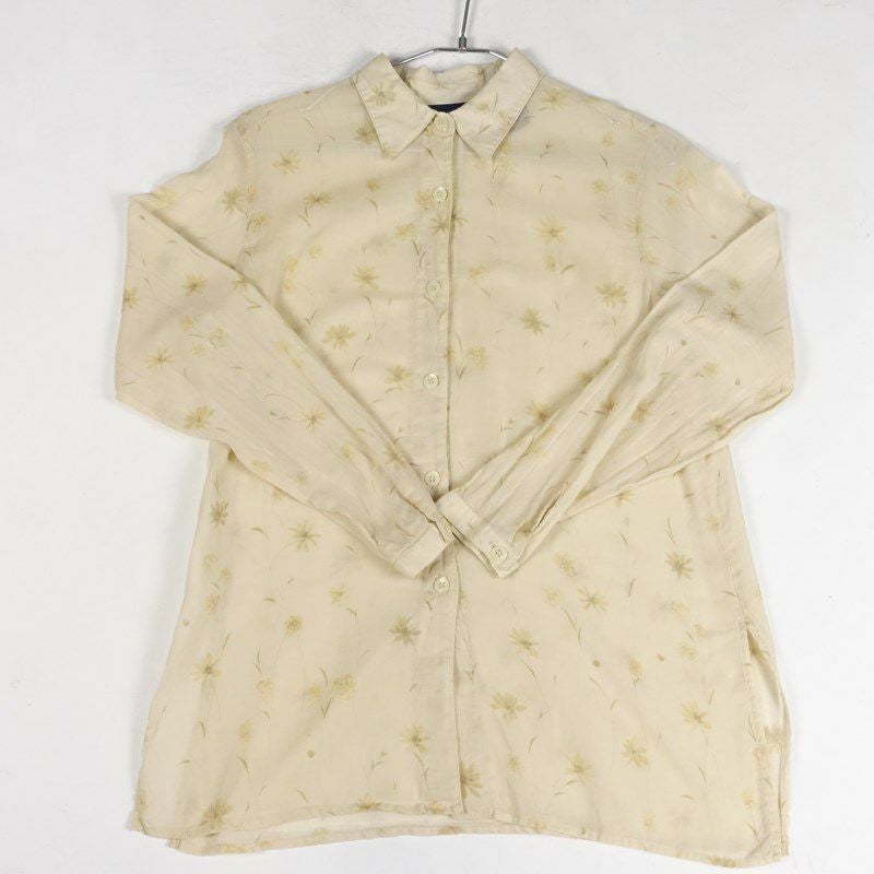 古着の花柄長袖シャツ