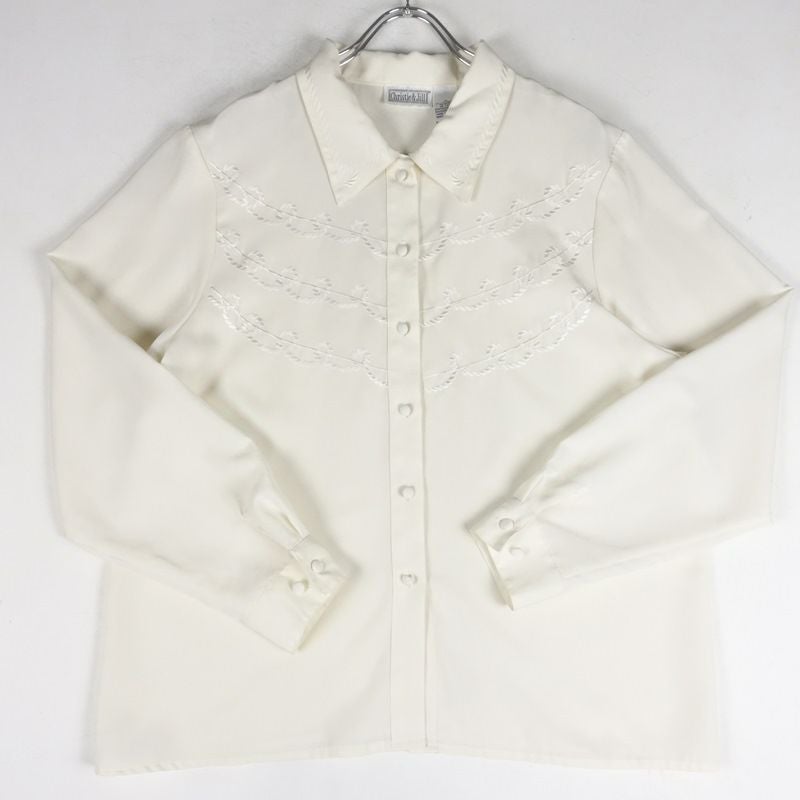 古着の刺繍長袖シャツ