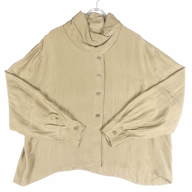古着のシルク長袖シャツ
