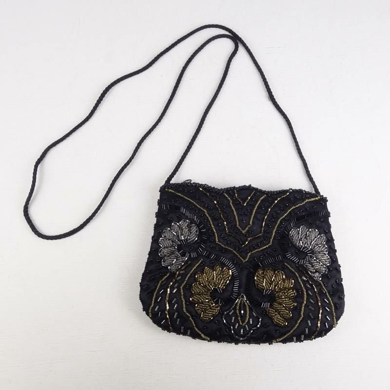 古着のビーズ 刺繍 ショルダーポーチ