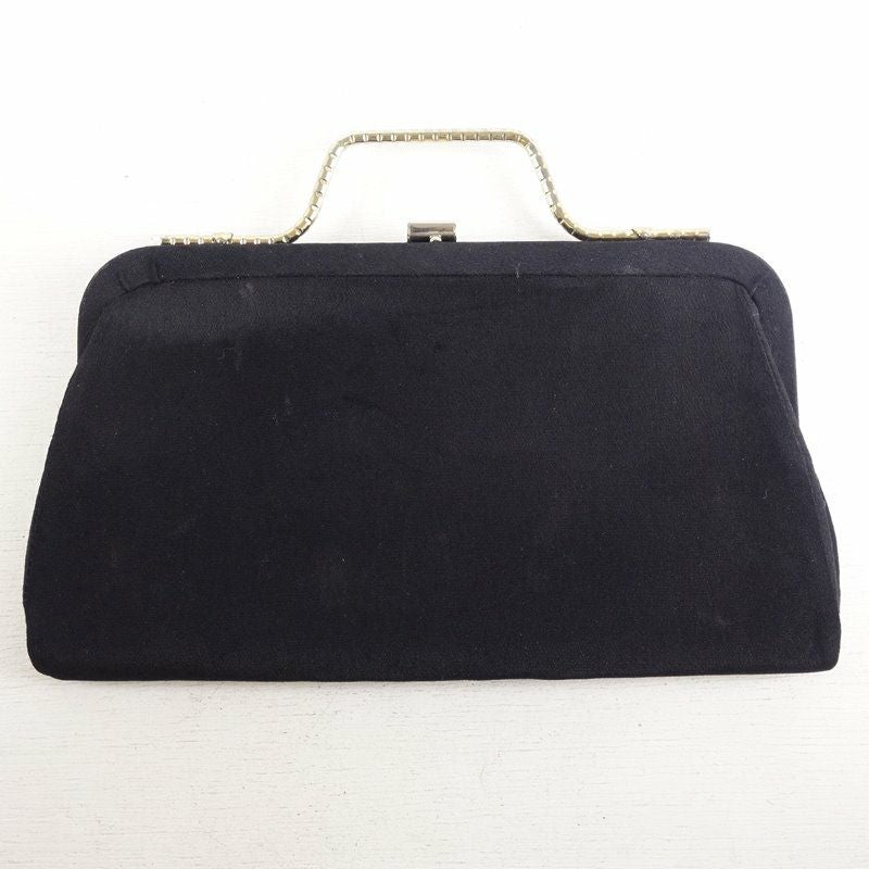 古着のがま口ハンドバッグ