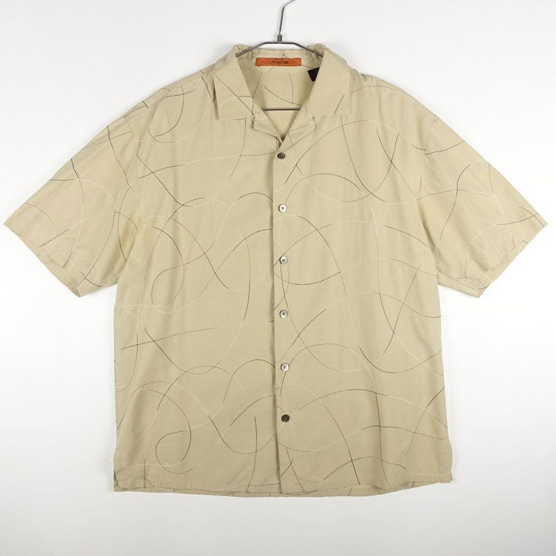 古着の開襟ステッチ半袖シャツ
