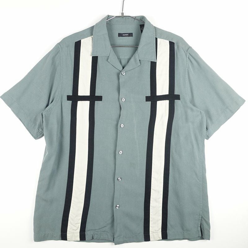 古着の開襟シルク半袖シャツ