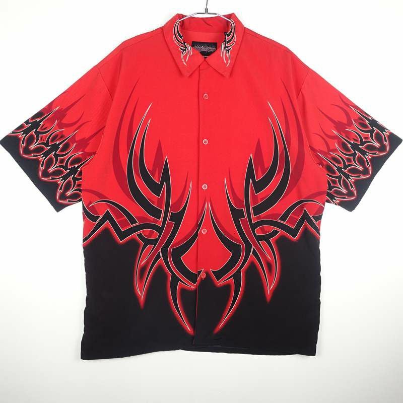 古着のトライバル半袖シャツ