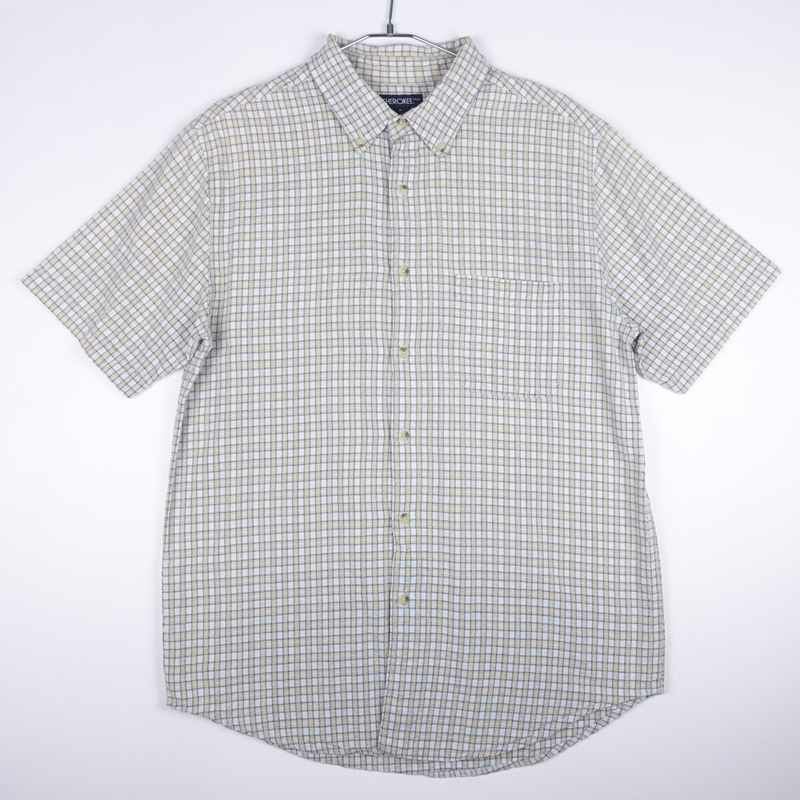古着チェック半袖シャツ