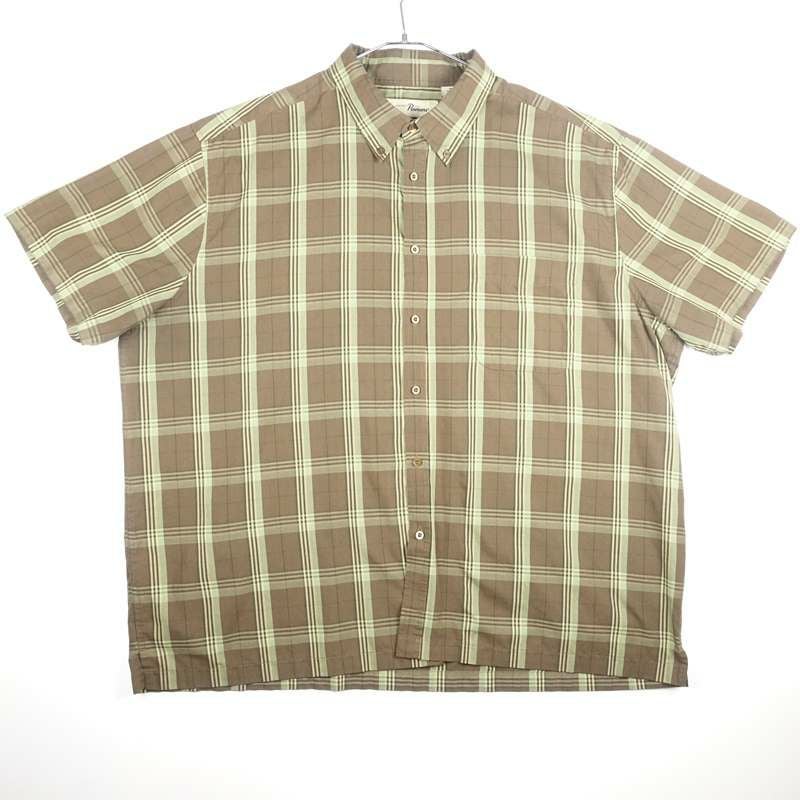 古着のチェック半袖シャツ