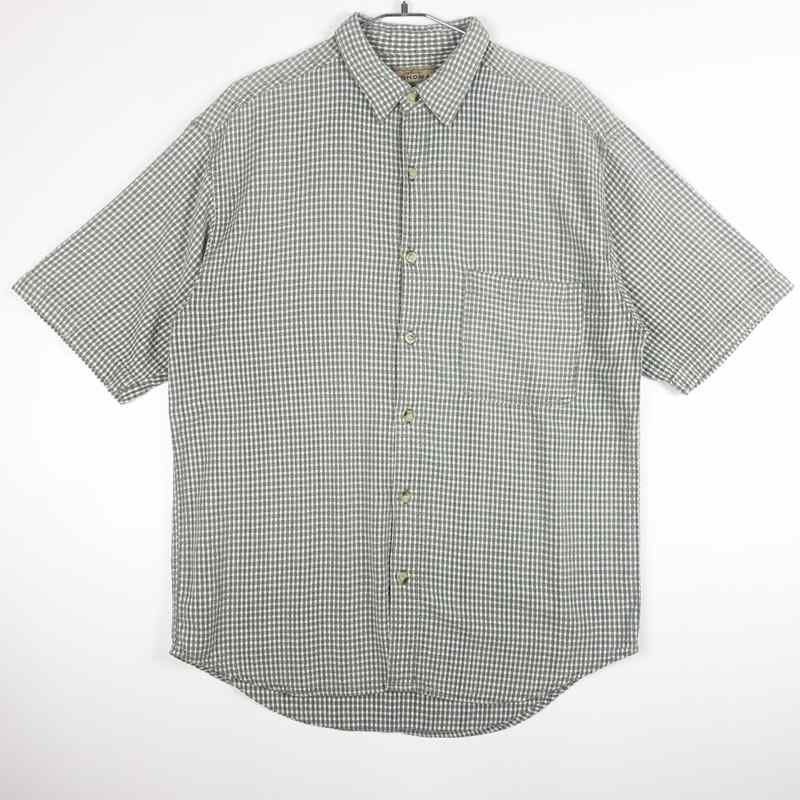 古着のチェック 半袖シャツ