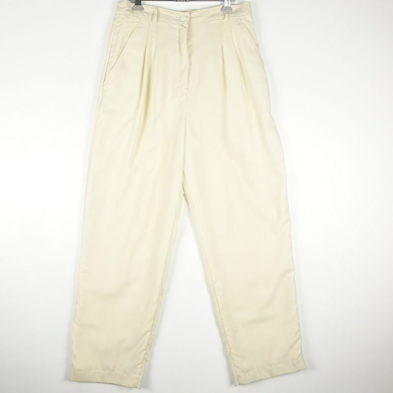 古着のタック入りホワイトスラックス